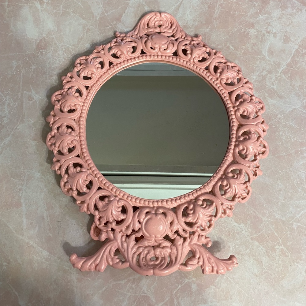 Vintage Emig Cast Iron Standing Mirror